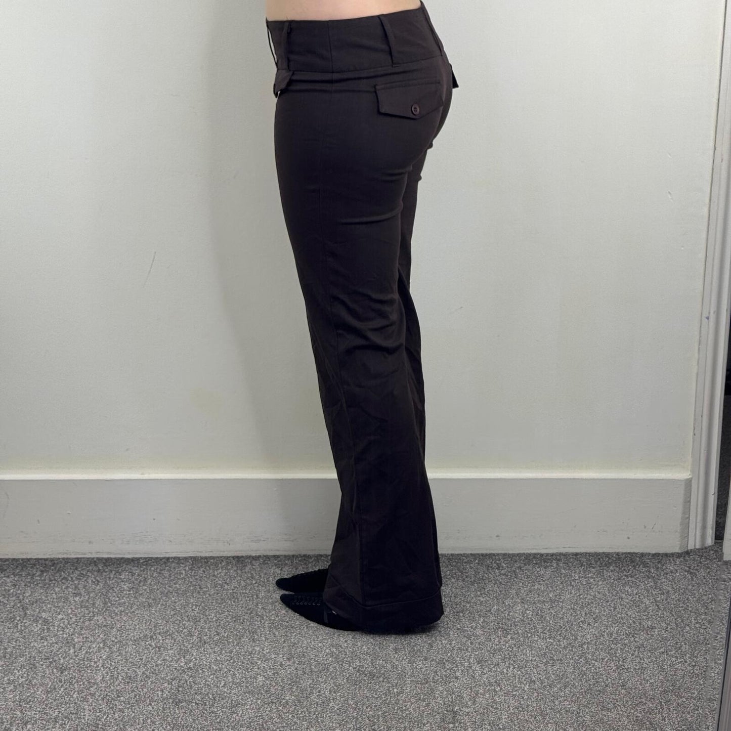 Y2K vintage Bay tailored bootcut trousers dress pants low rise pinstripe stretch