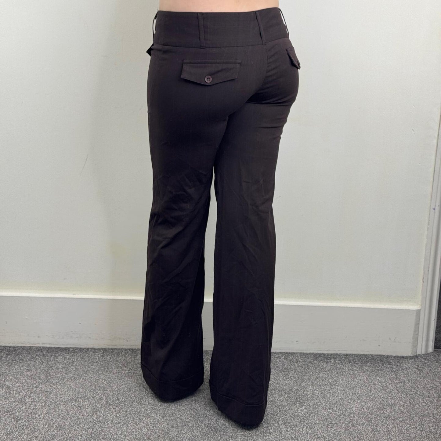 Y2K vintage Bay tailored bootcut trousers dress pants low rise pinstripe stretch