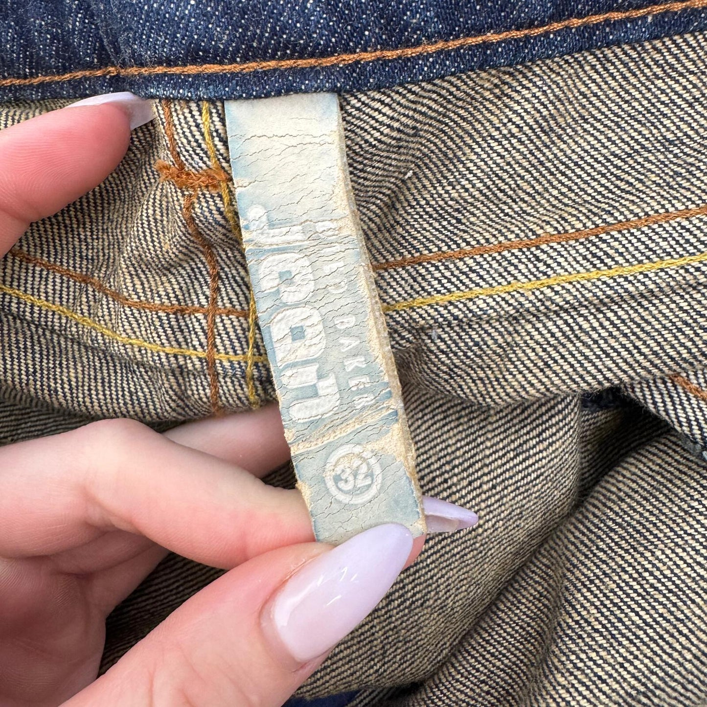 Y2K vintage Ted Baker bootcut denim jeans low rise embroidered flared beaded