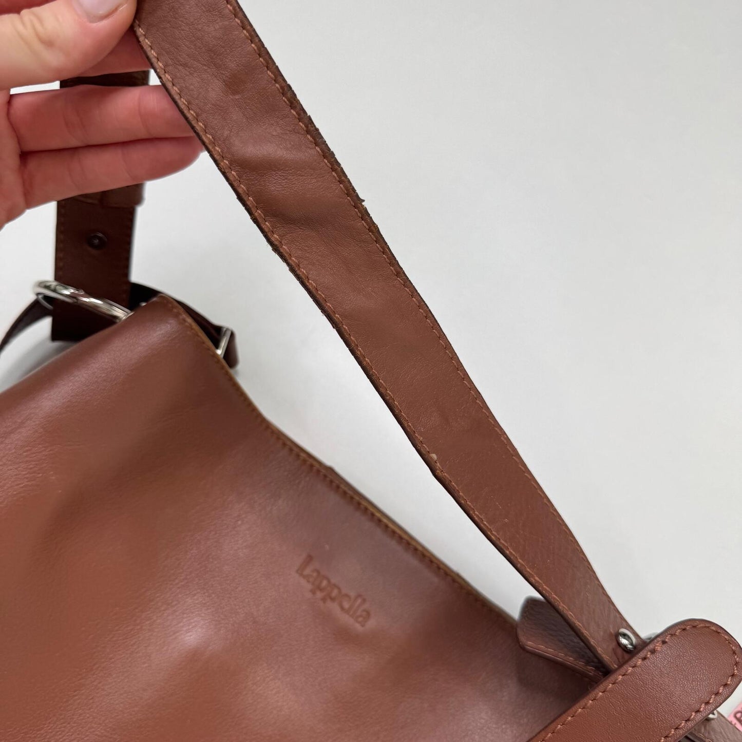 Y2K vintage genuine leather shoulder bag crossbody strap medium