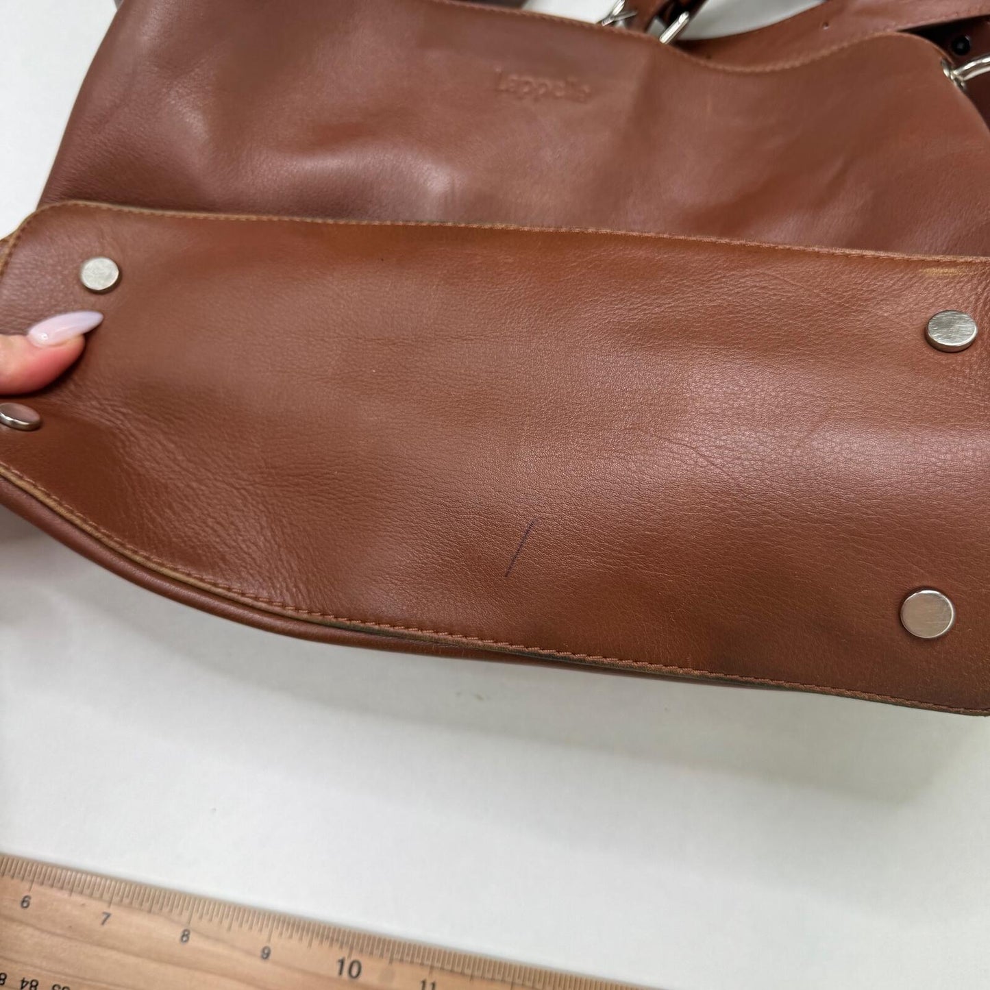 Y2K vintage genuine leather shoulder bag crossbody strap medium
