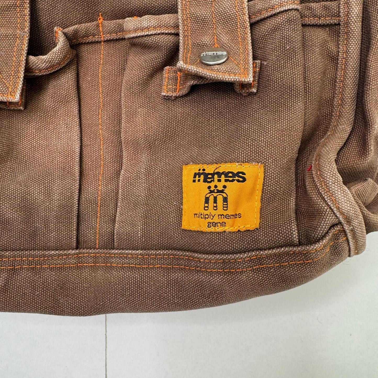 Y2K vintage handbag reversible cargo denim pockets mini small