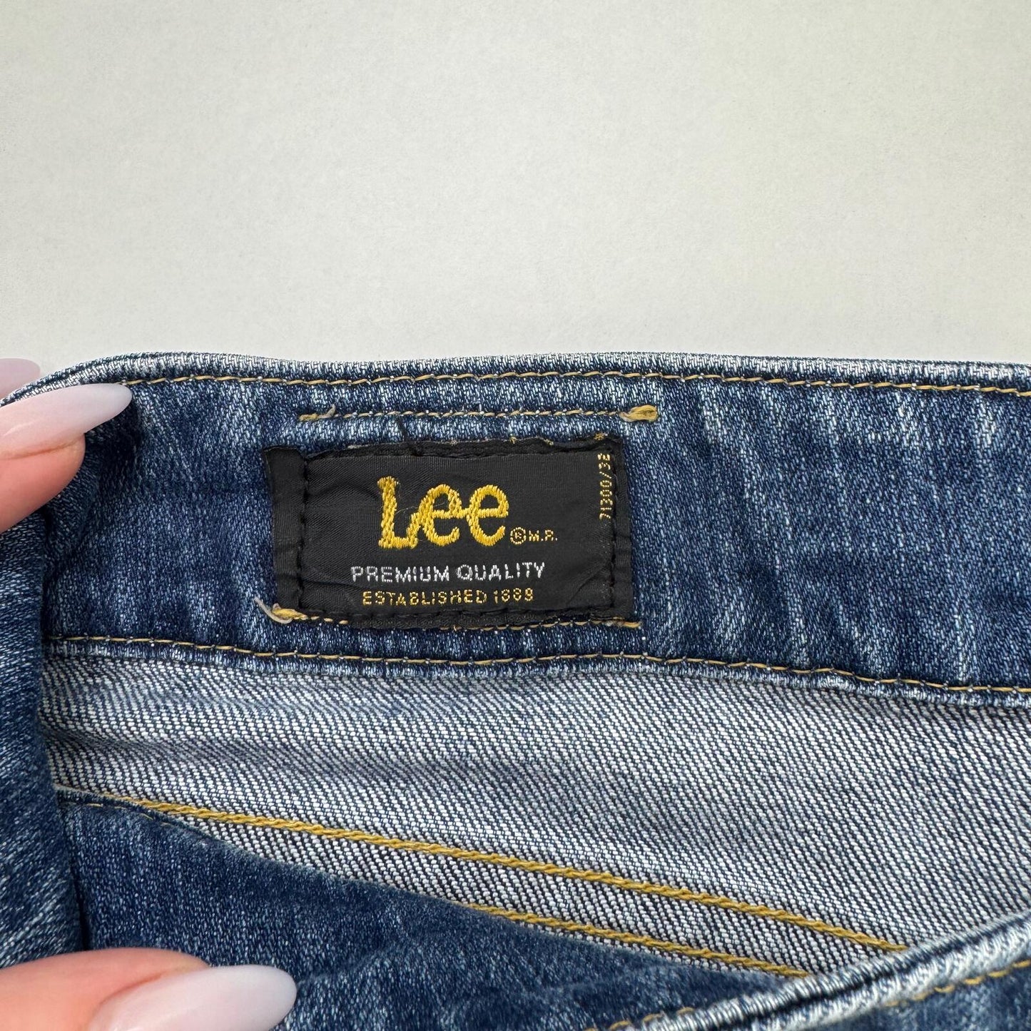 Y2K vintage Lee mini shorts low rise distressed denim stretchy