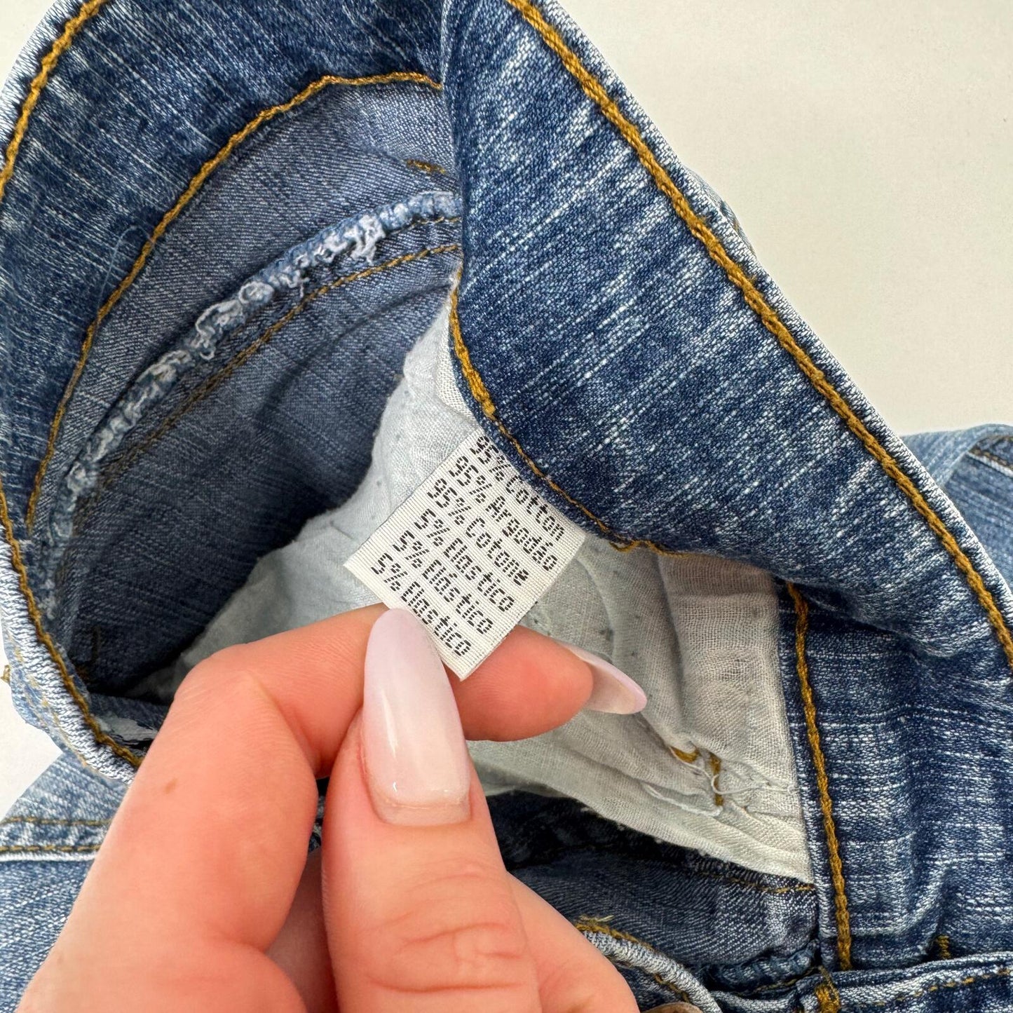 Y2K vintage baggy denim jeans low rise faded light blue cargo pocket stretchy