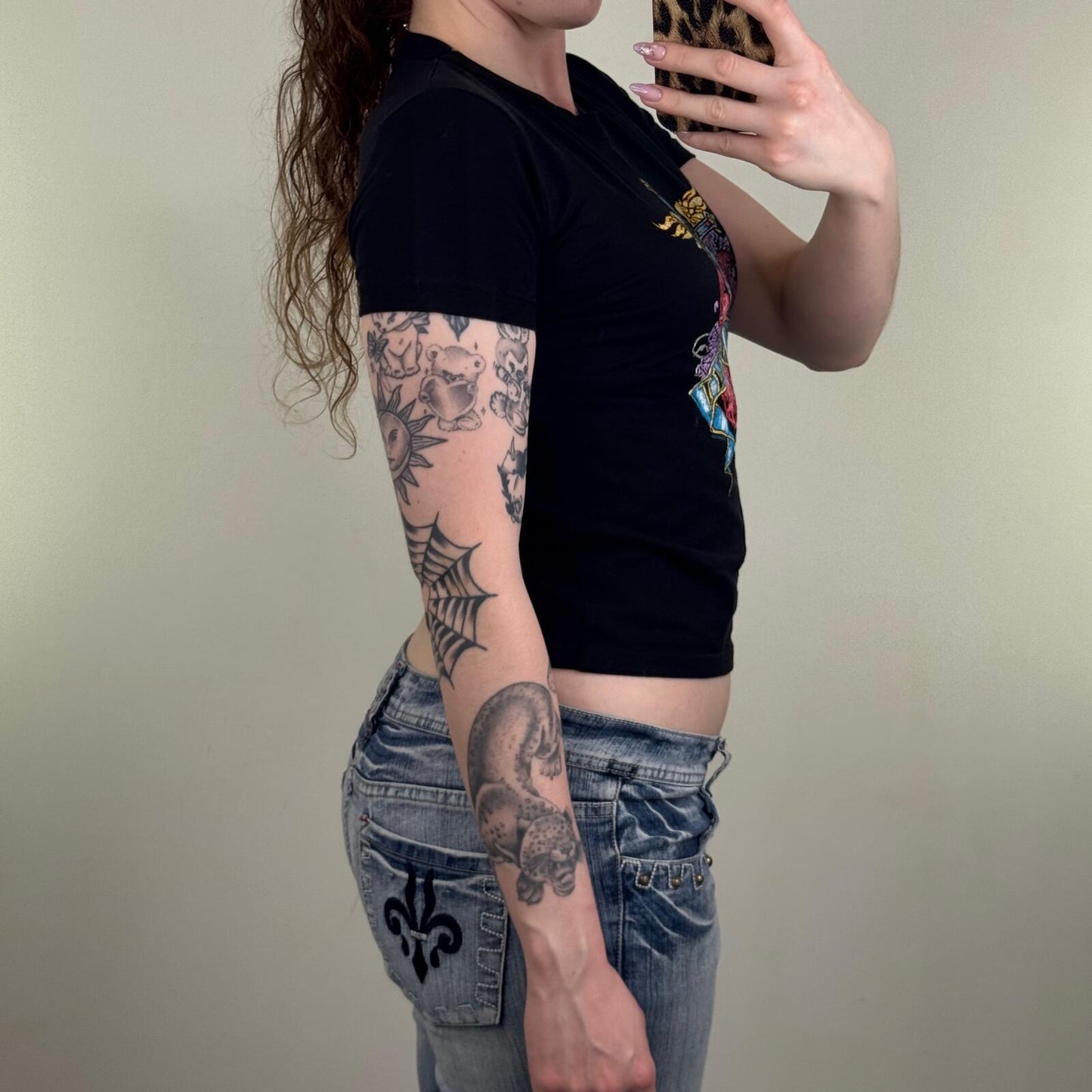 Y2K vintage Bon Jovi women's baby tee short sleeve top fitted graphic print