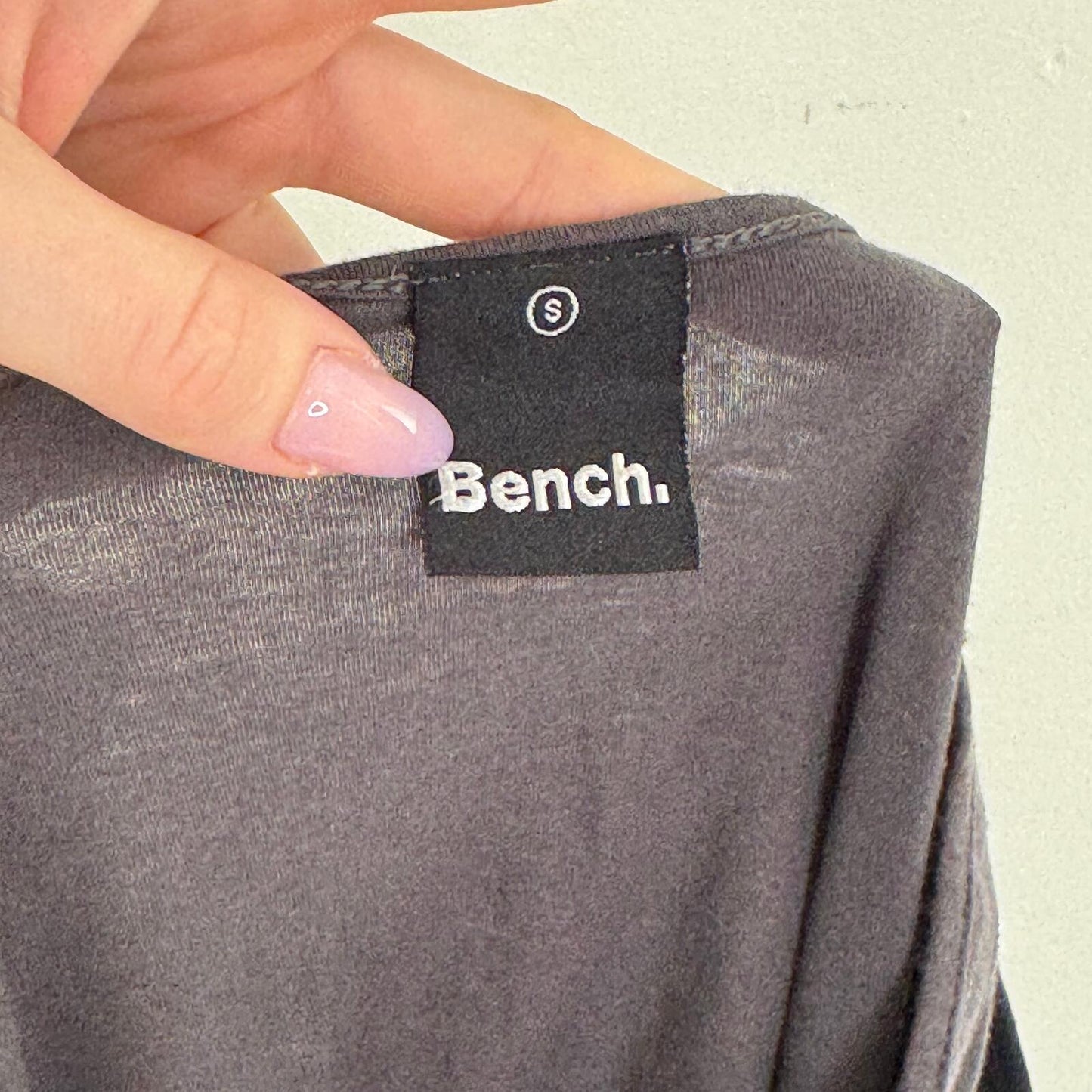 Y2K vintage Bench tank top two tone double layer fitted black grey