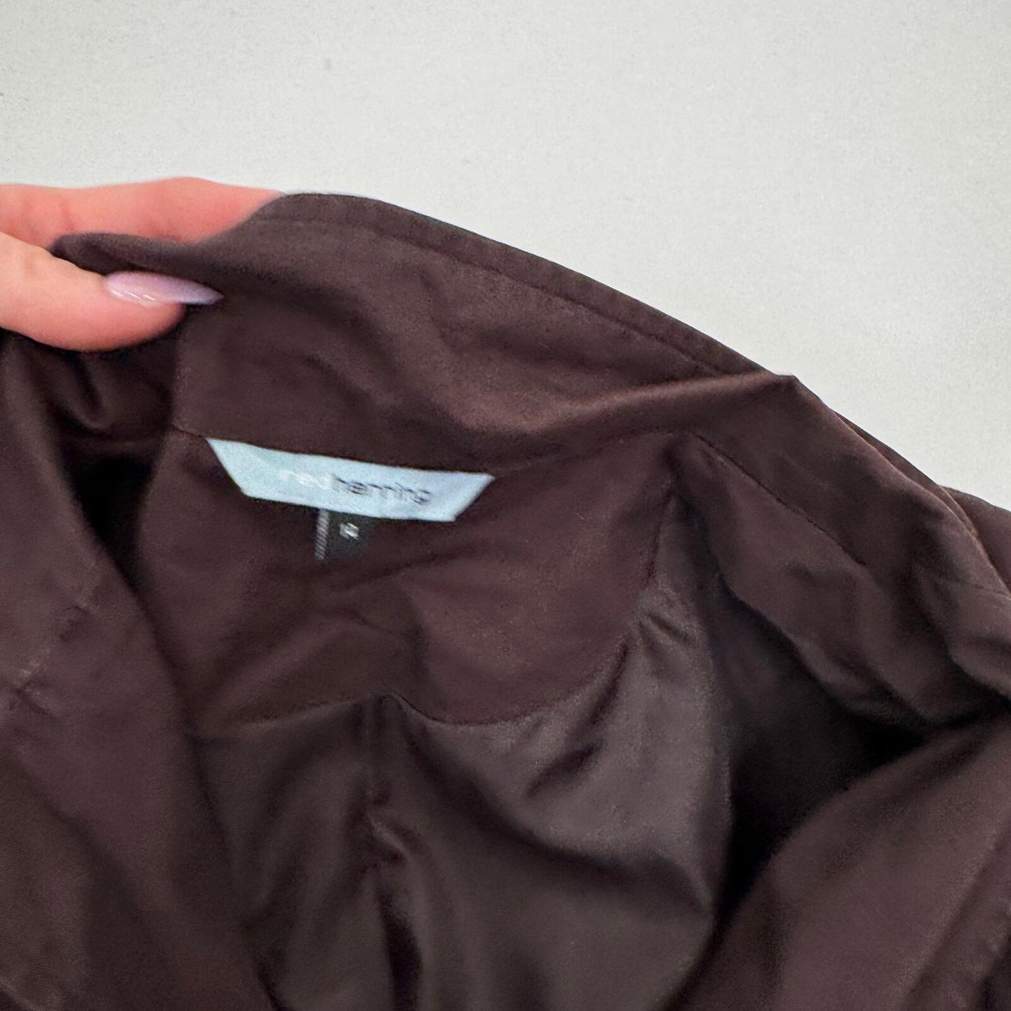 Y2K vintage short sleeve jacket v neck button up fitted blazer brown tailored