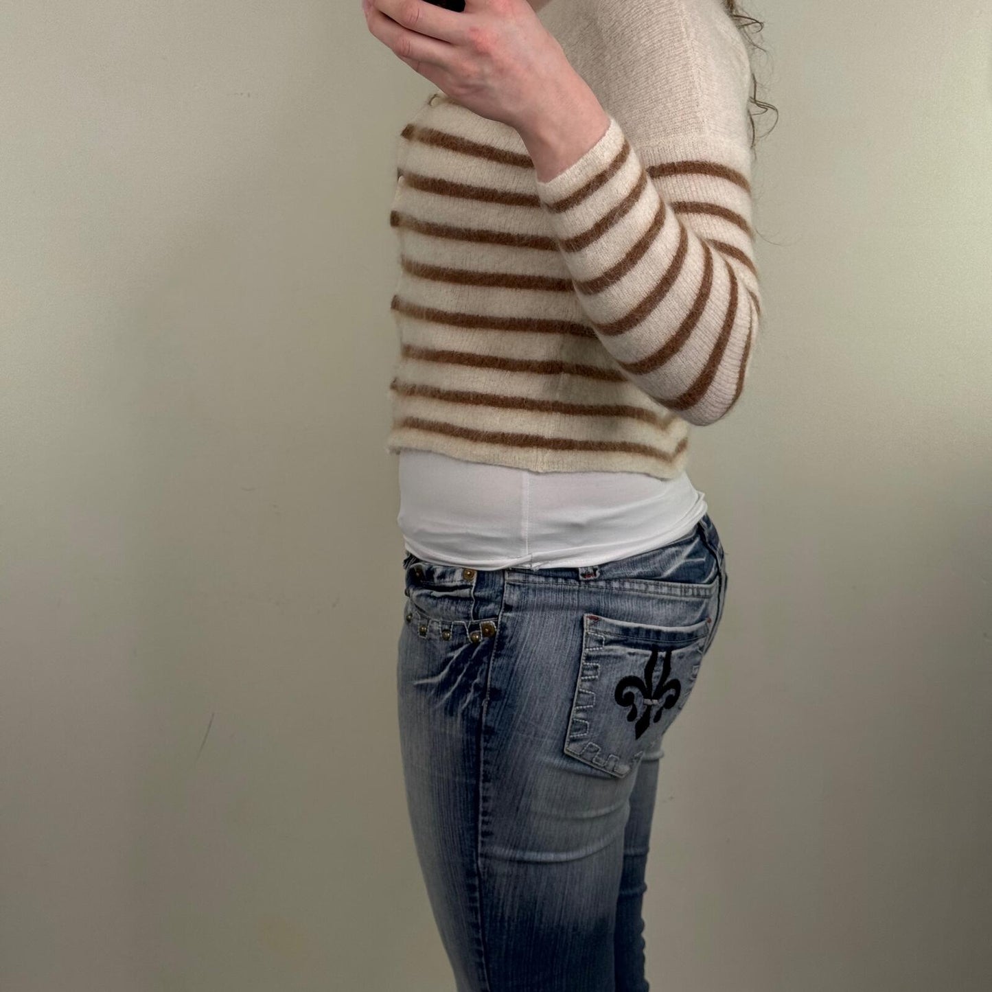 Sezane barry cardigan mohair alpaca blend knit short length v neck button up