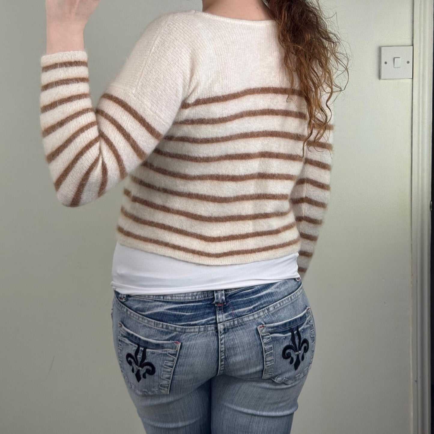 Sezane barry cardigan mohair alpaca blend knit short length v neck button up
