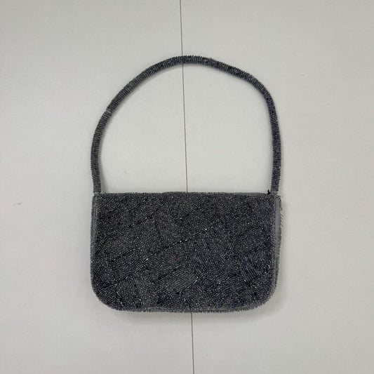 Y2K vintage handbag beaded silver grey party festival evening going out small