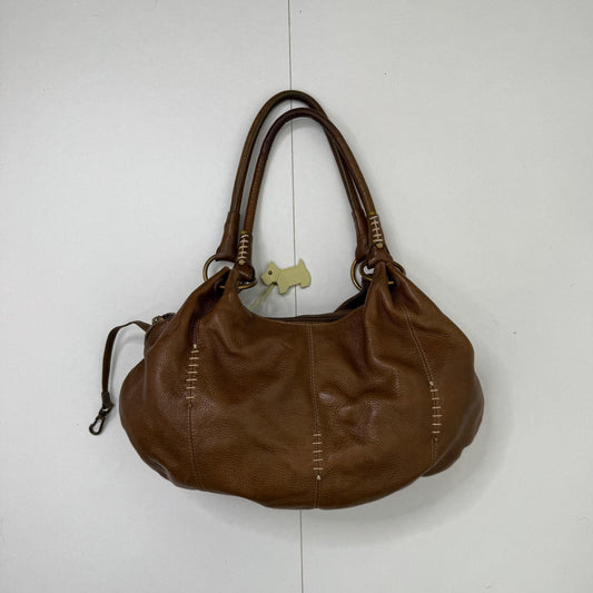Y2K vintage Radley shoulder bag genuine leather contrast stitch o ring beaded