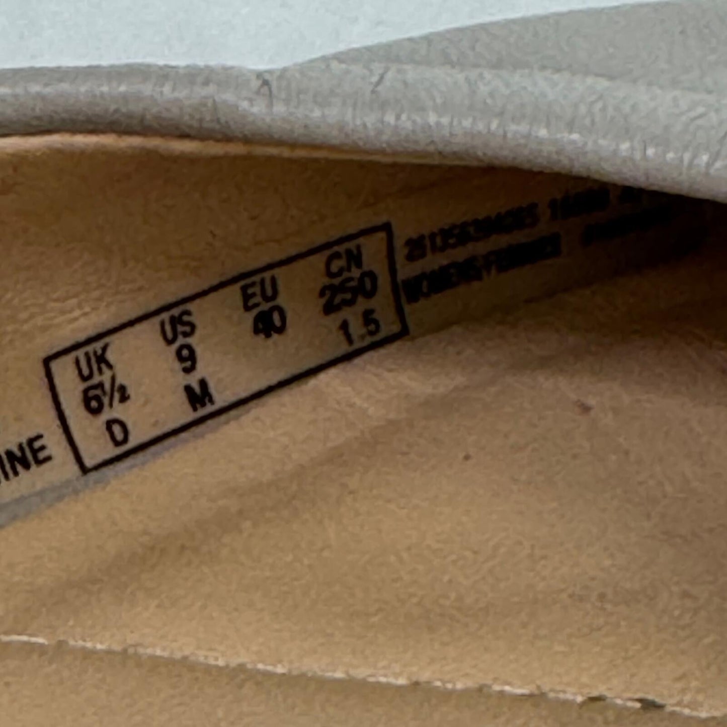 Y2K vintage genuine leather flats ballerina lace up grey