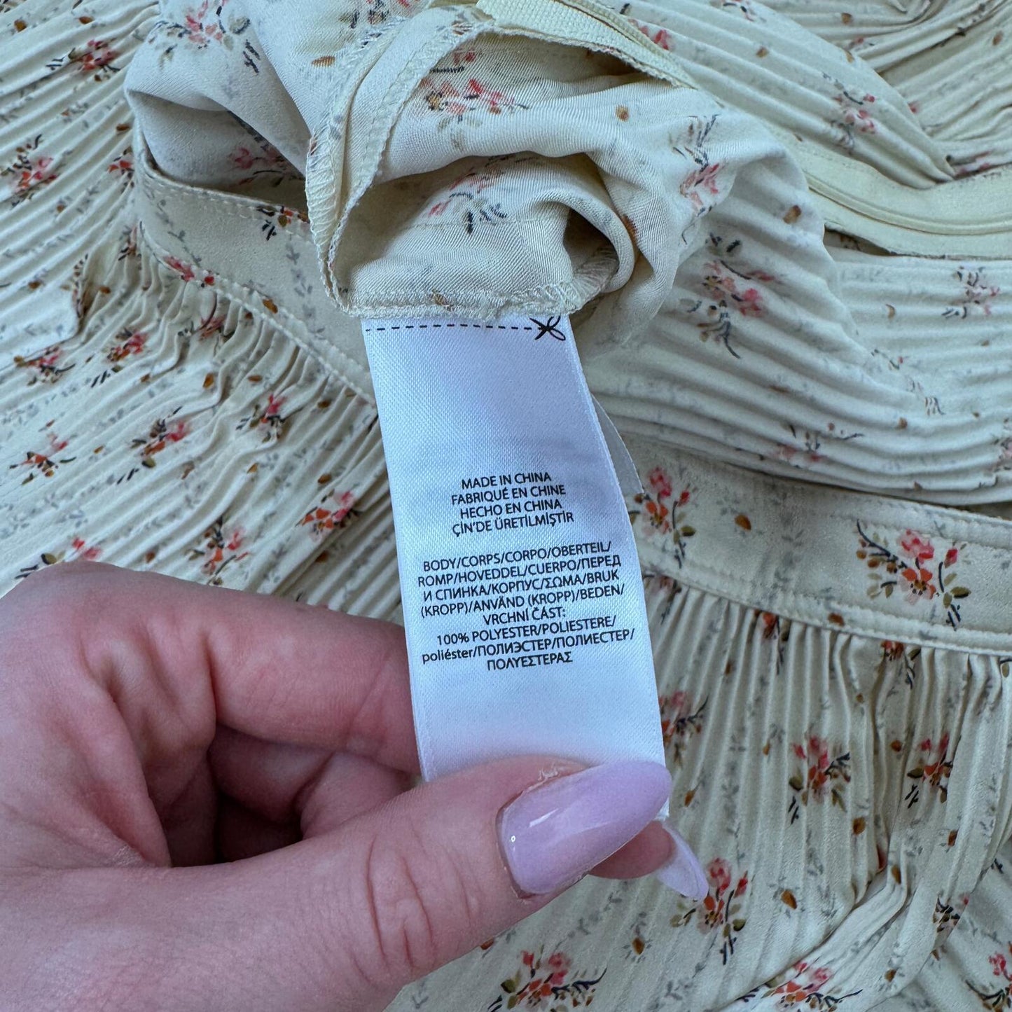 Polo Ralph Lauren Jaclyn midi skirt ditsy floral pleated a line cream BRAND NEW