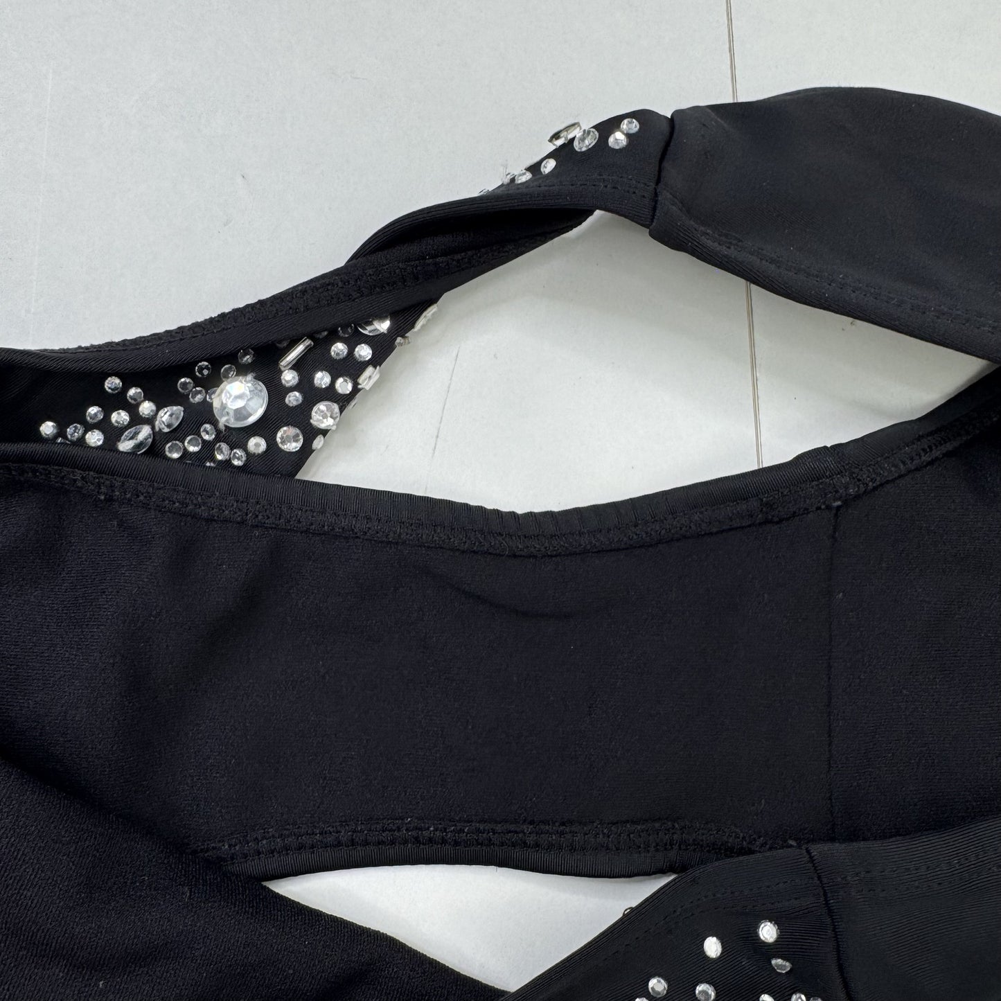 Y2K vintage bikini set matching co ord rhinestone halter neck sequin beaded