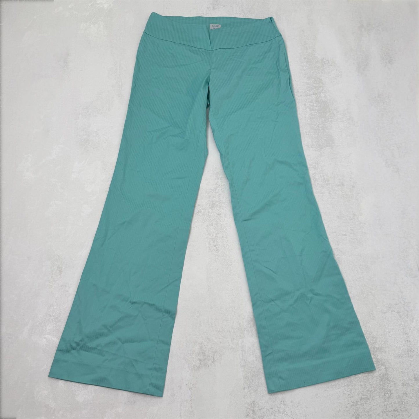 Y2K vintage pinstripe trousers mid rise stretchy flare bootcut formal tailored