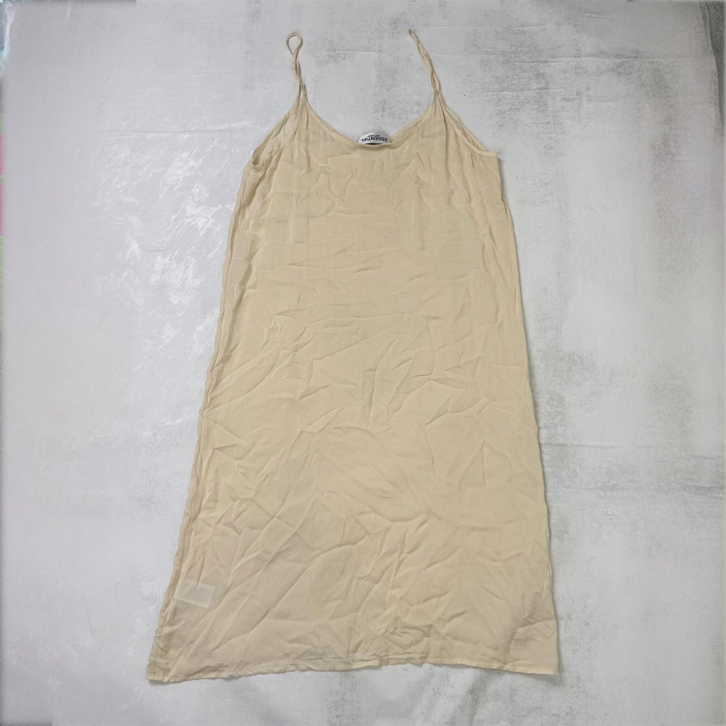 Essentiel Antwerp slip sheer mini short dress 100% viscose cream