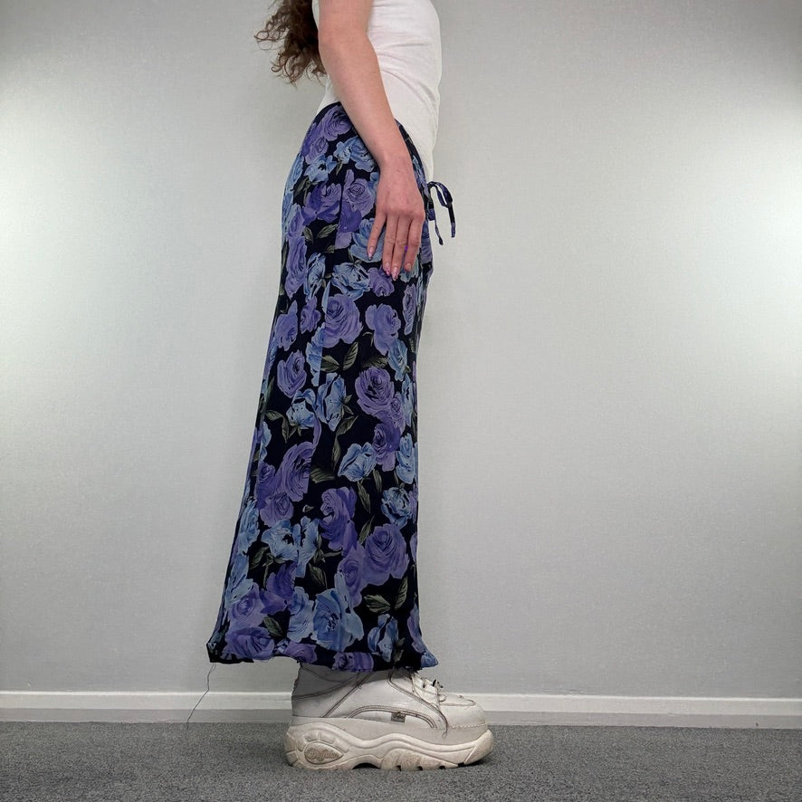 90s Y2K vintage floral maxi skirt