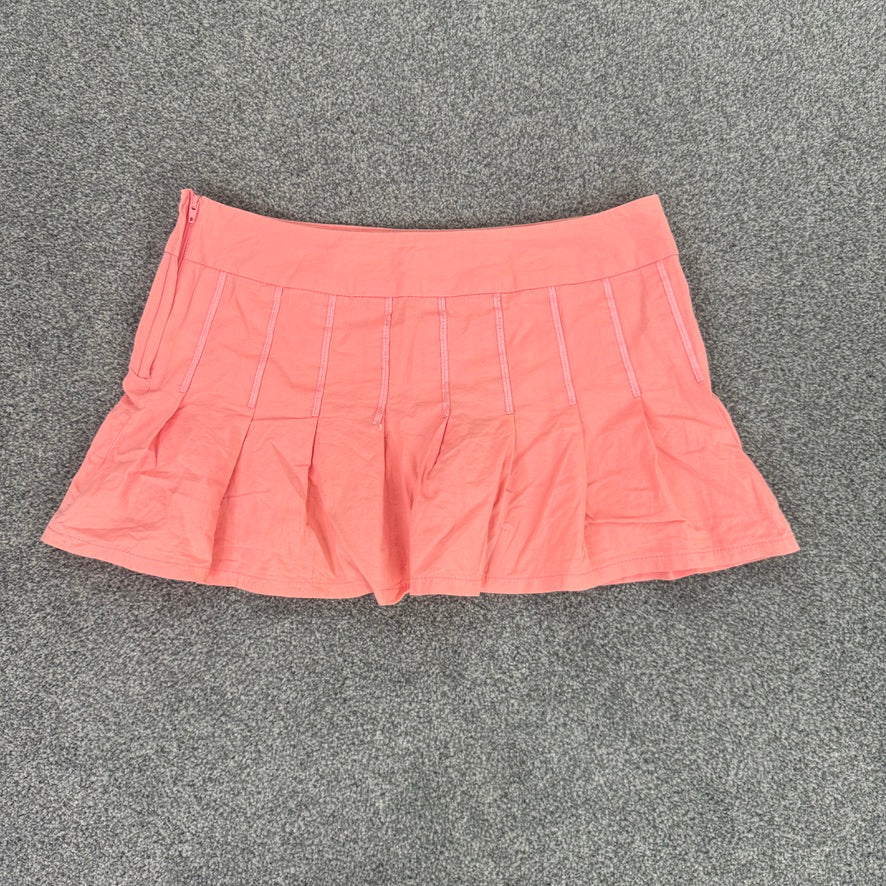 Y2K vintage low rise pleated mini skirt