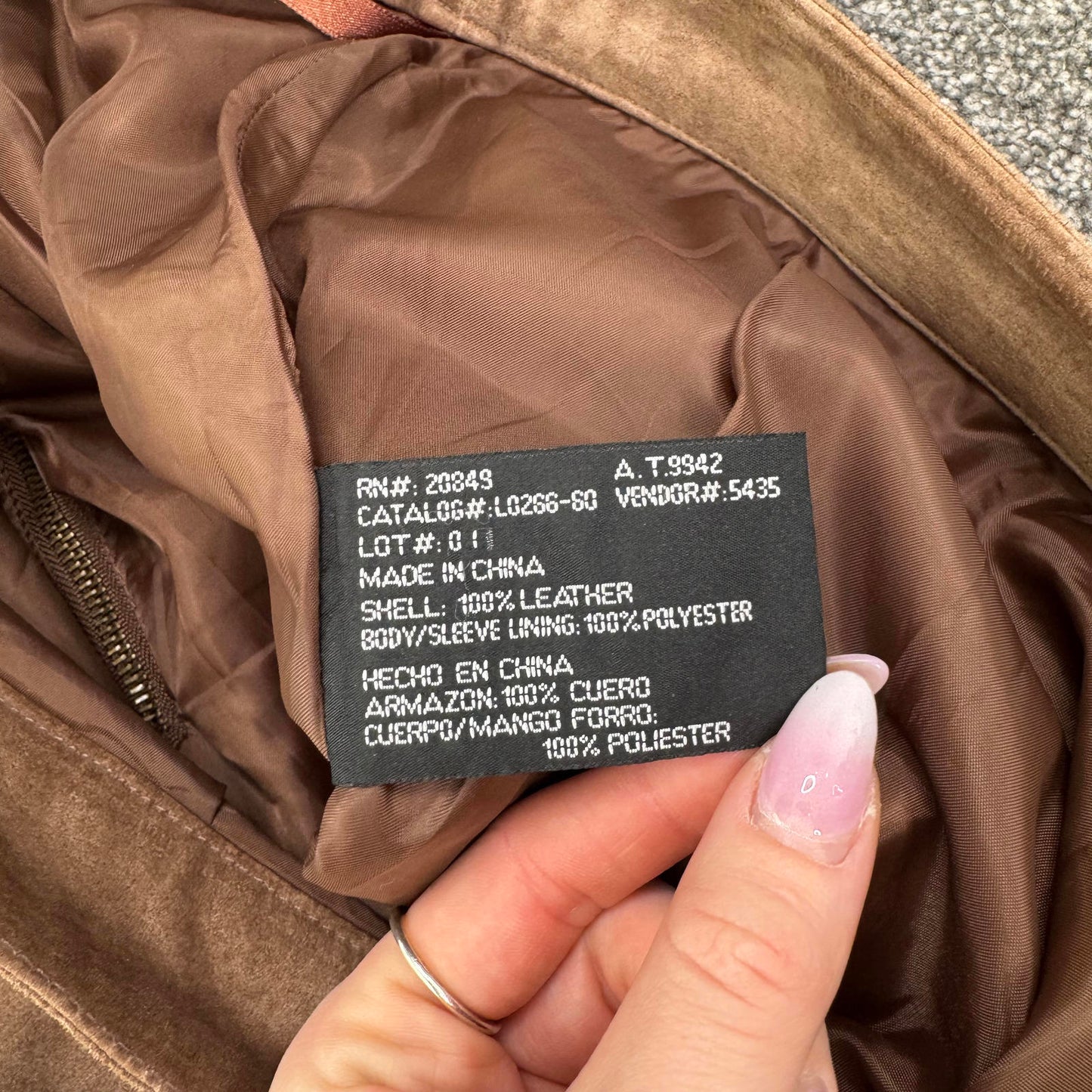 Y2K vintage genuine leather suede maxi skirt a line long full length brown