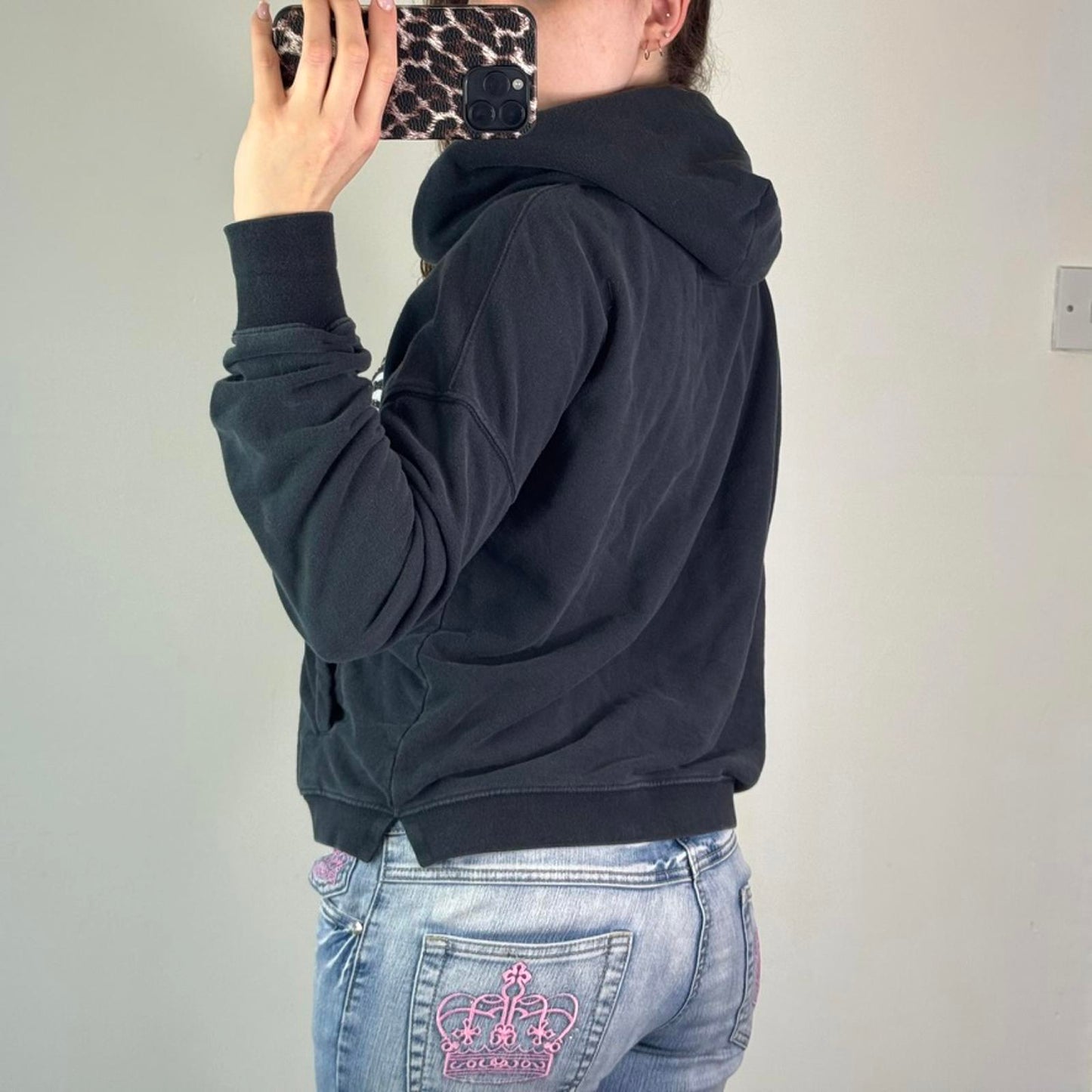 True Religion rhinestone zebra hoodie