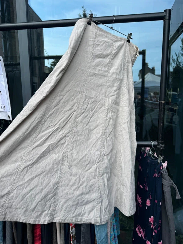 Y2K vintage Per Una linen blend maxi skirt a line