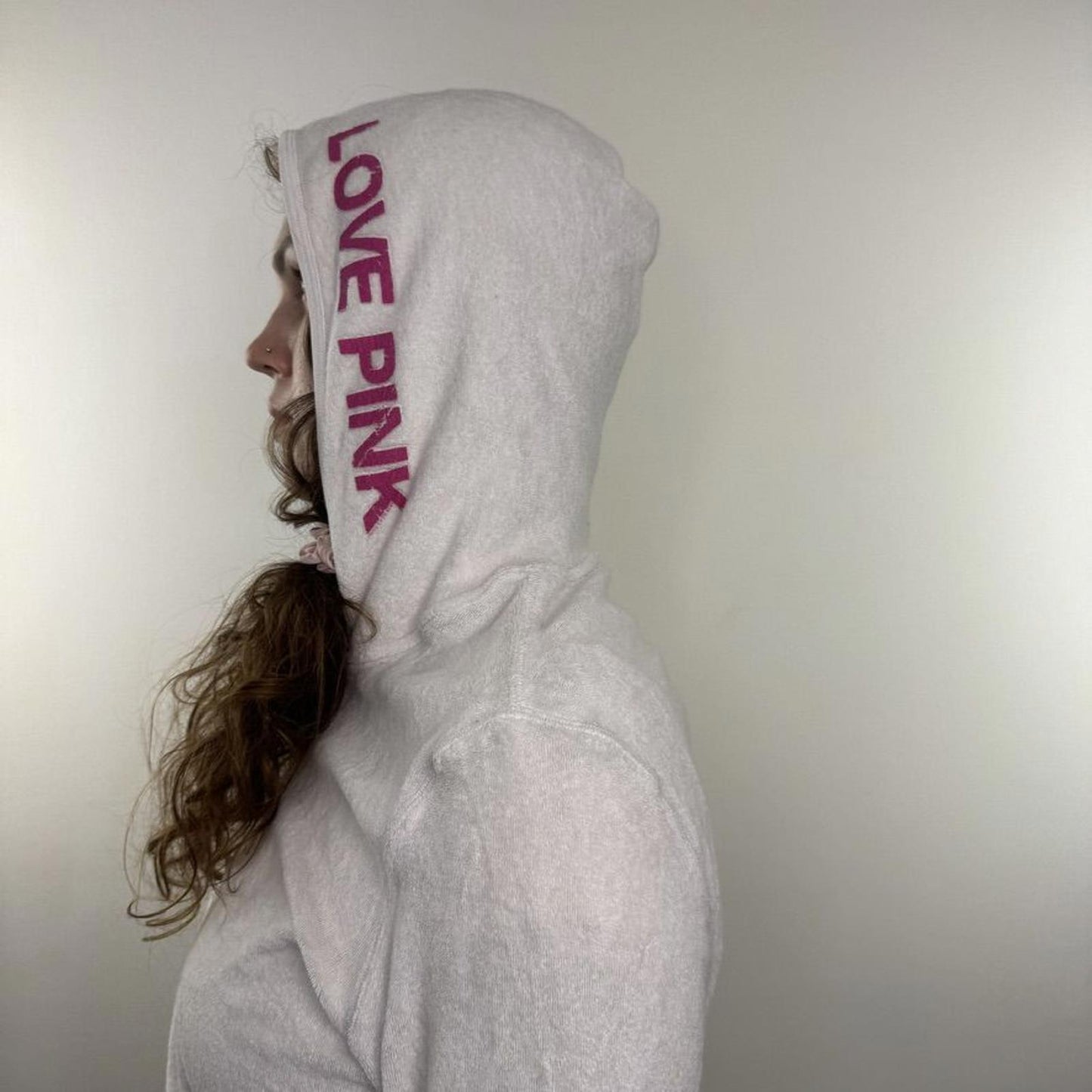 Y2K vintage Victoria’s Secret PINK towelling zip up hoodie flare sleeve