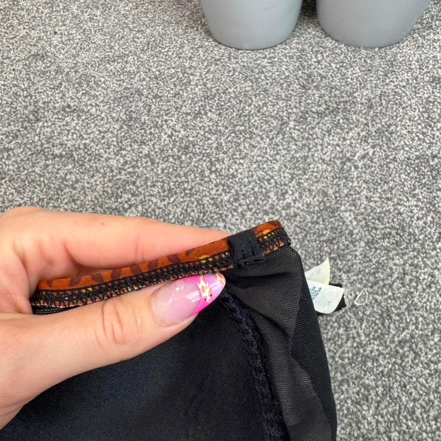 Y2K vintage strapless aztec pattern bandeau bikini top