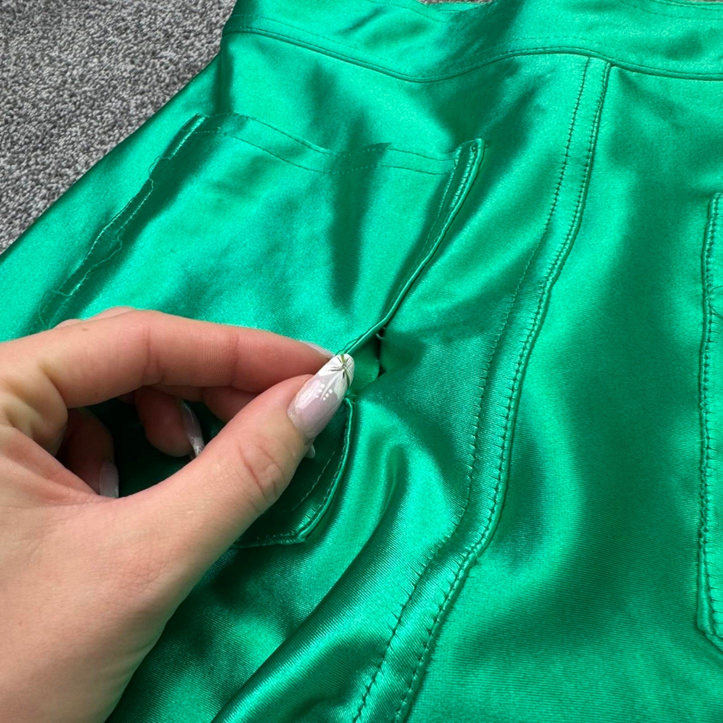 True vintage Peter Golding disco pants trousers stretchy satin shiny