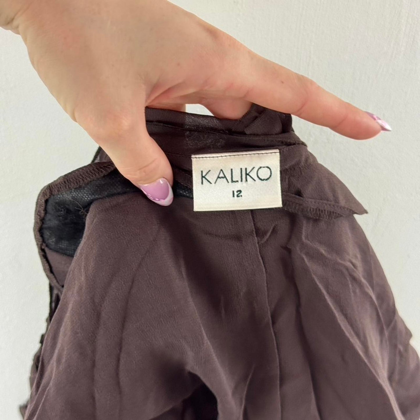 Y2K vintage 100% pure silk short sleeve blouse v neck pleated ruffle frill sheer