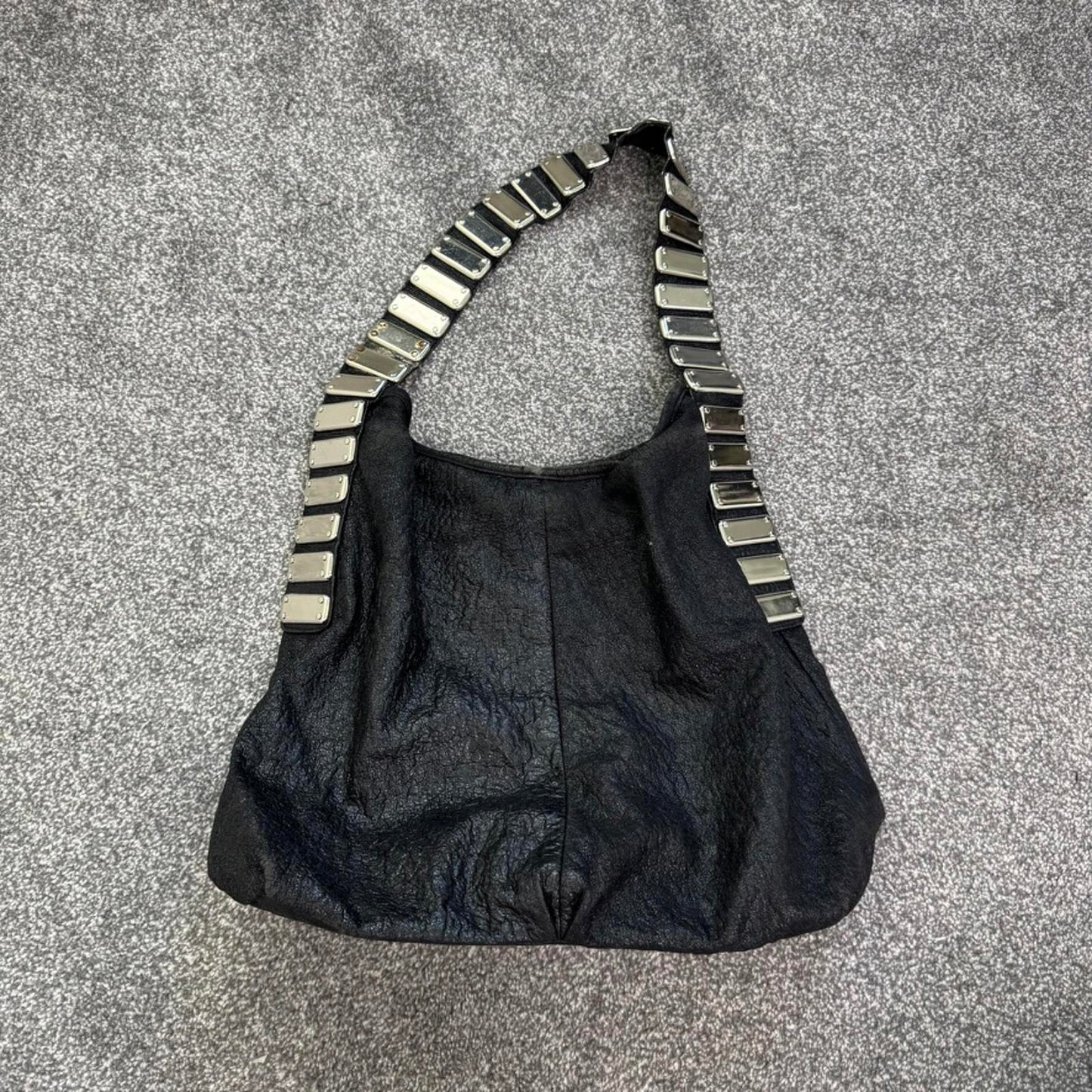 Y2K vintage Steve Madden shoulder bag metal slouchy boho medium size