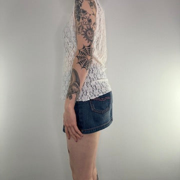 Y2K vintage floral lace vest tank top