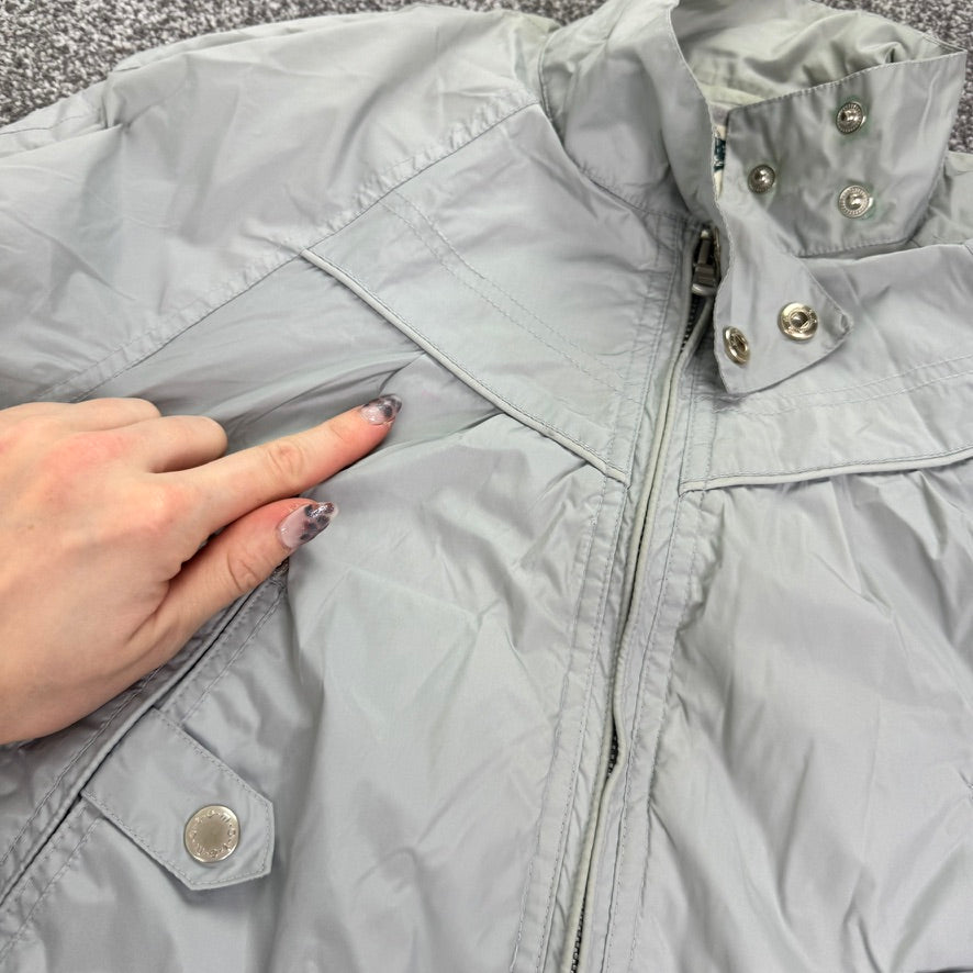 Y2K vintage cropped flare sleeve zip up jacket