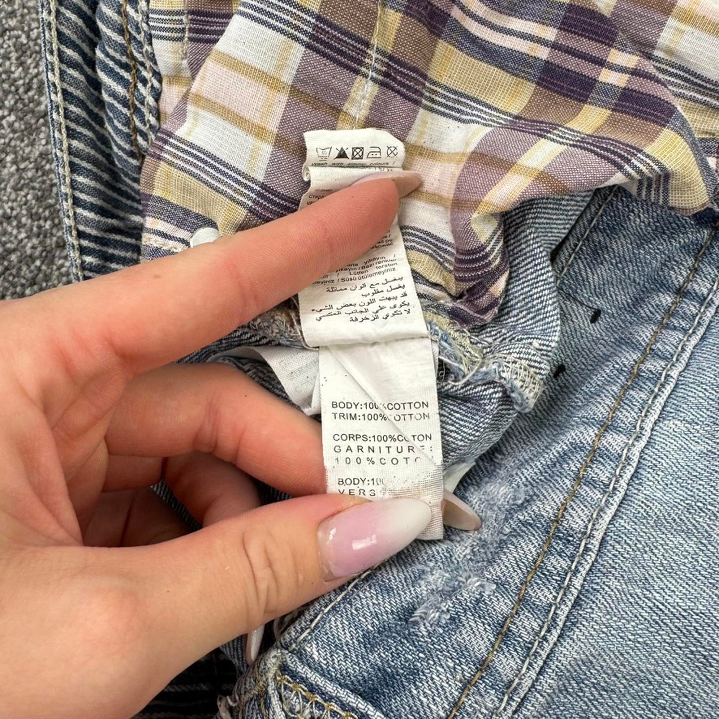 Y2K vintage low rise micro mini shorts hot pants distressed light blue wash