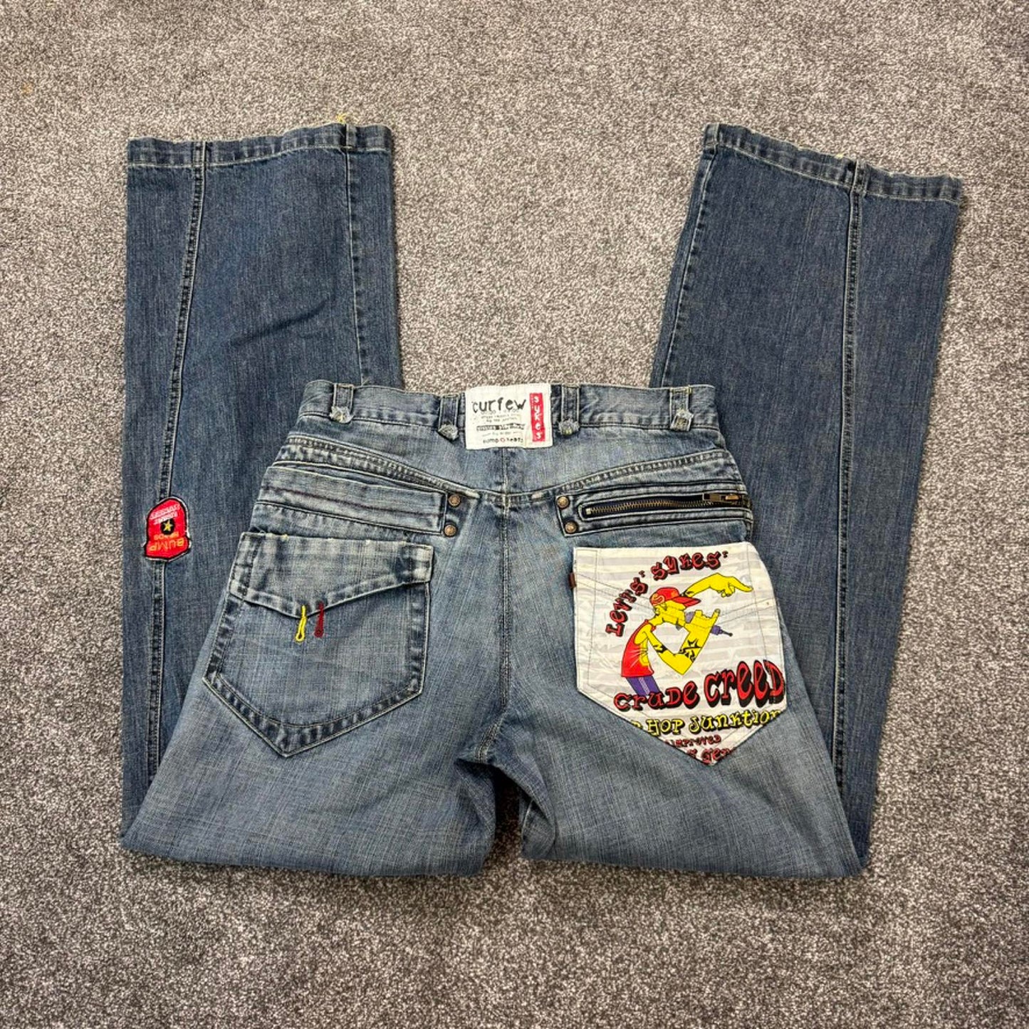 Y2K vintage Levi's sykes crude creed hip hop baggy denim jeans distressed
