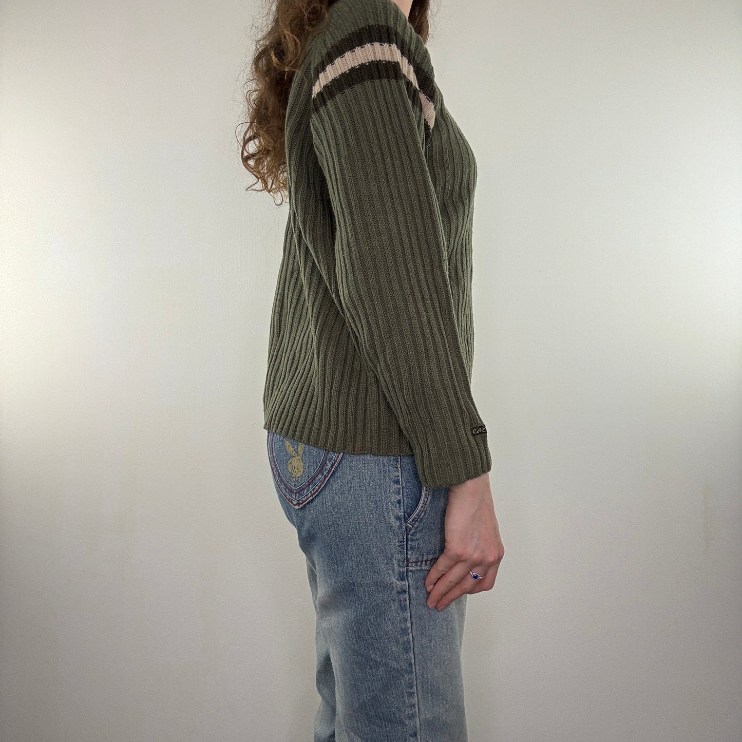 Y2K vintage knit striped jumper