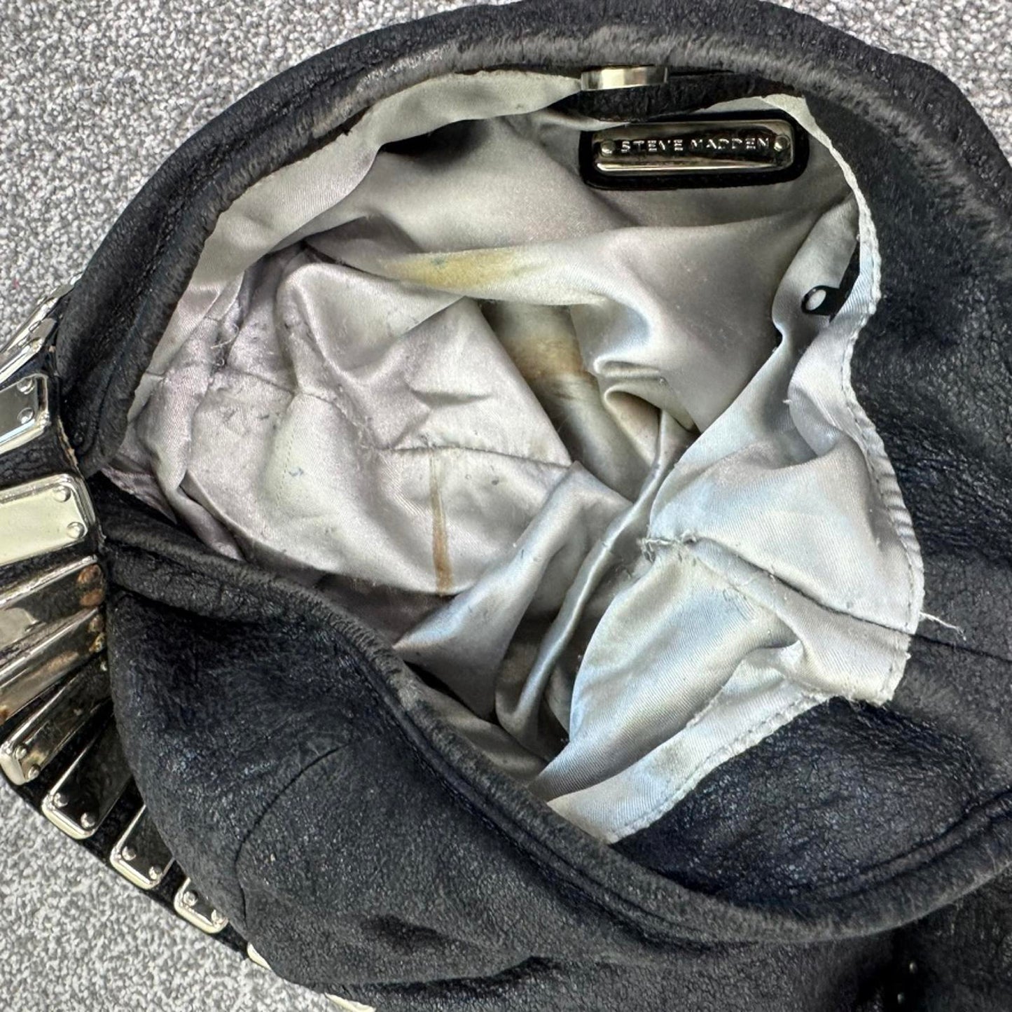 Y2K vintage Steve Madden shoulder bag metal slouchy boho medium size