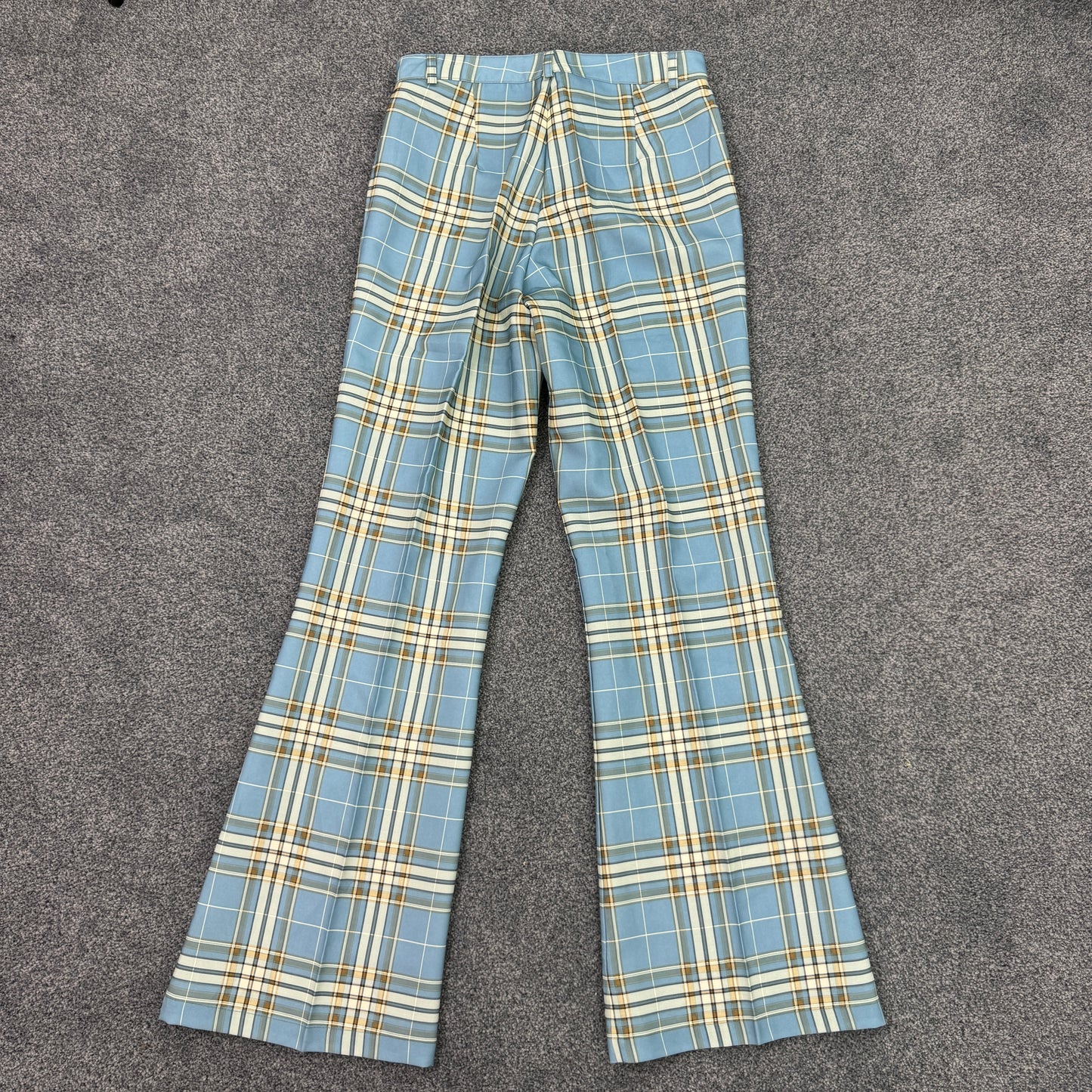 Y2K flare tartan trousers