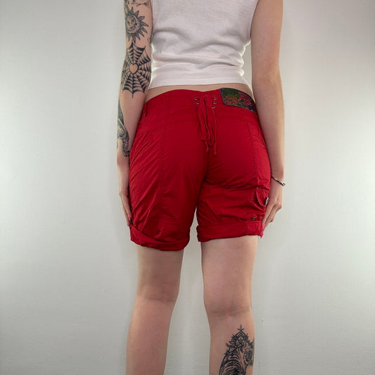 Y2K lace up low rise cargo capris/ shorts