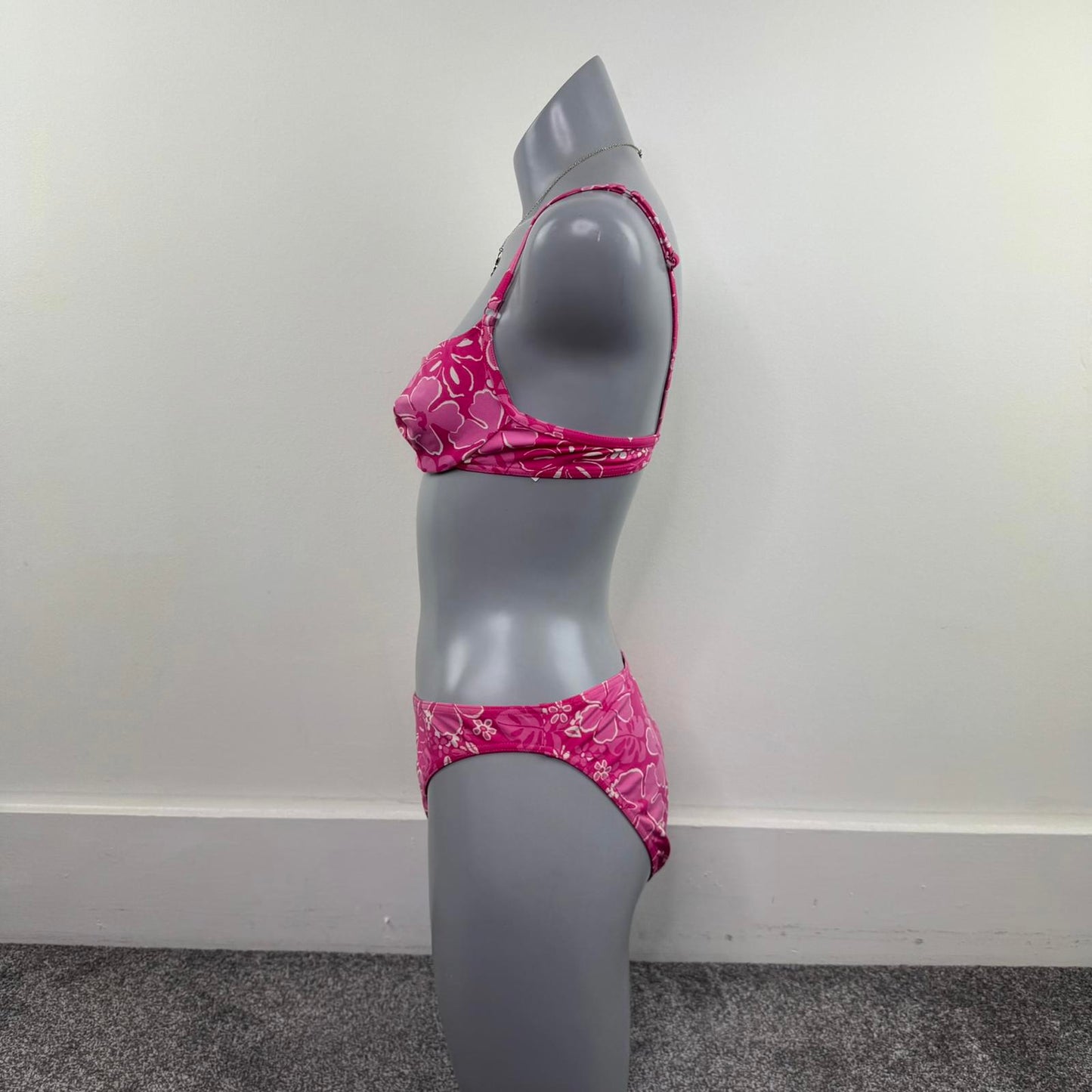 Y2K vintage floral matching bikini set
