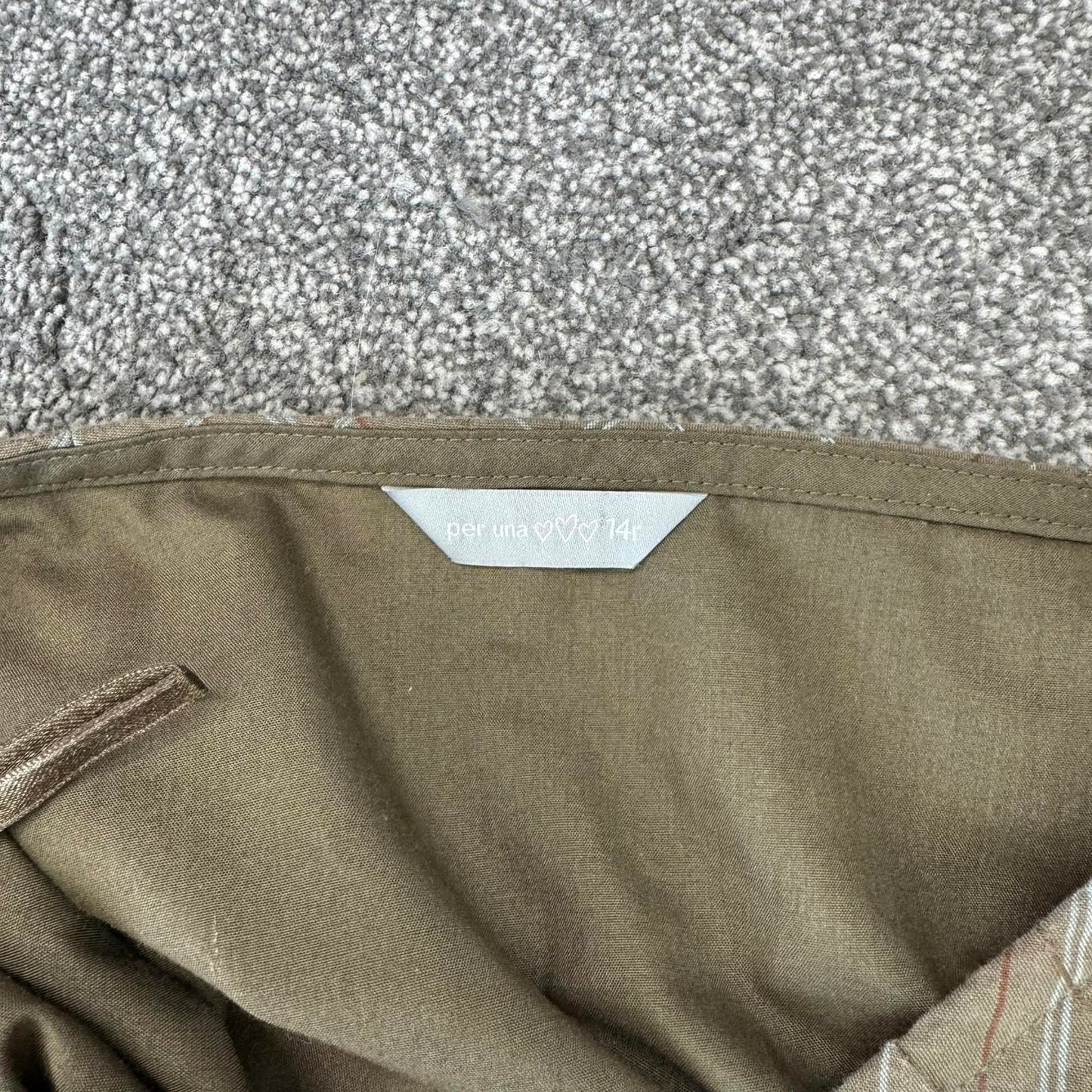 Y2K vintage tartan frill midi skirt ruffle a line khaki blue floral embroidery