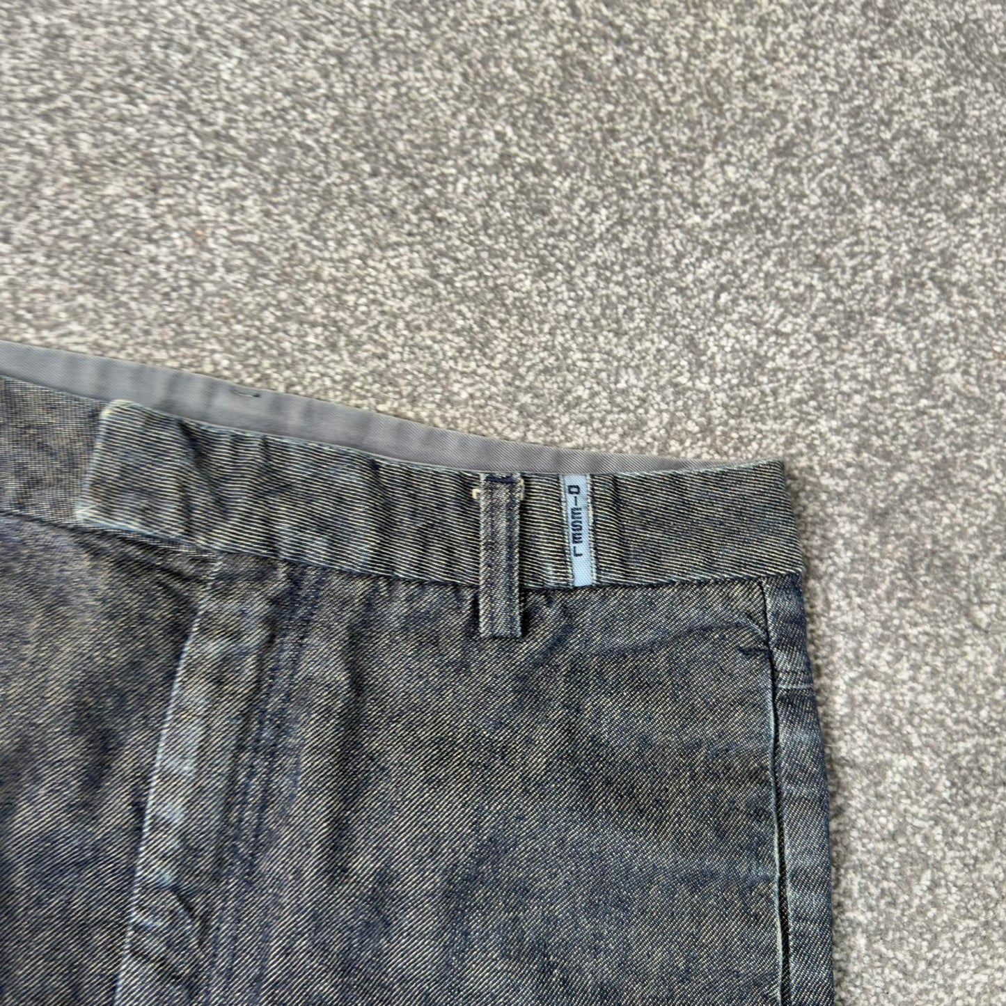 Y2K vintage Diesel low rise denim midi skirt