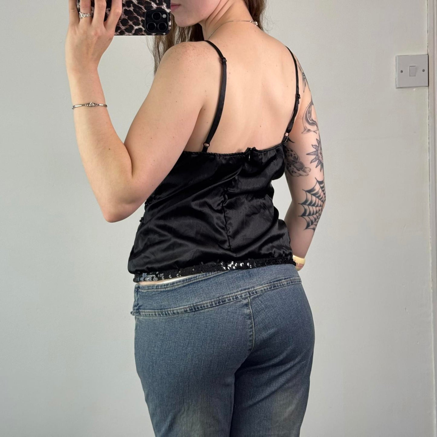 Y2K vintage satin beaded embellished sequin cami top embroidered party festival