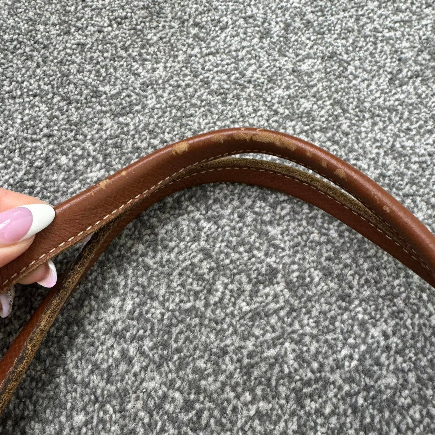 Longchamp large shoulder bag navy brown shopper