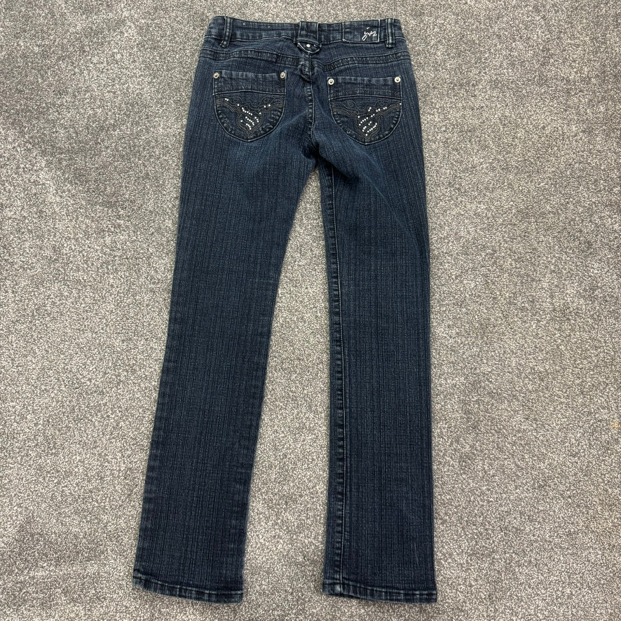 Y2K vintage Jane Norman low rise straight leg jeans rhinestone