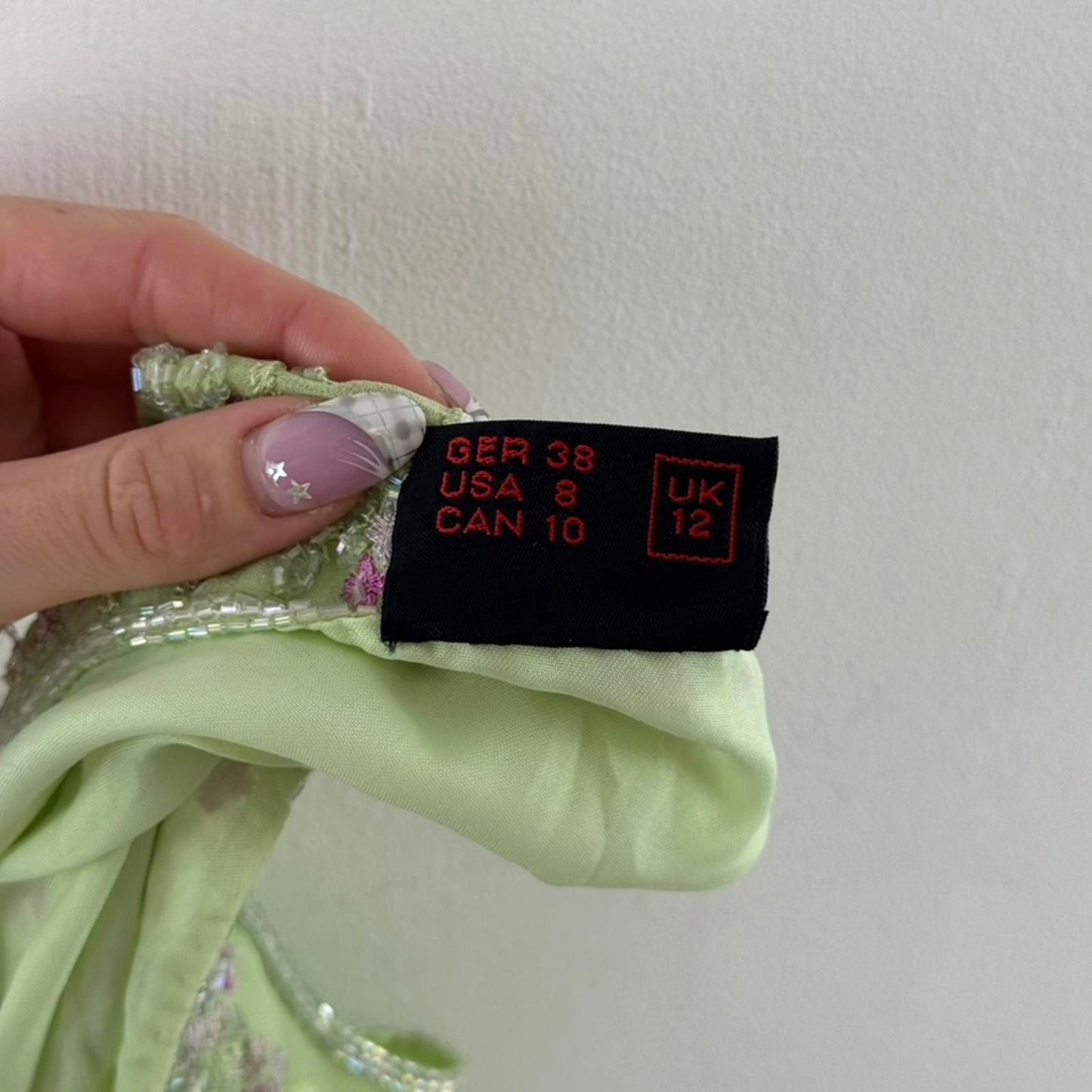 Y2K vintage 100% silk shell sleeveless blouse floral embroidered beaded sequin