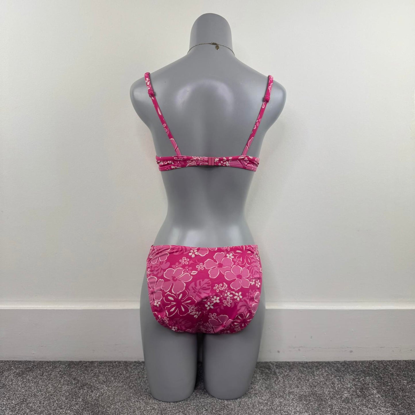 Y2K vintage floral matching bikini set