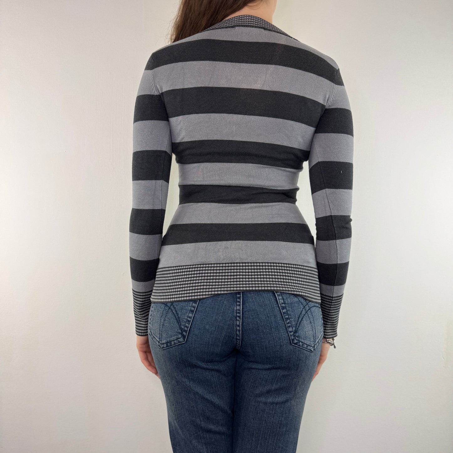 Y2K vintage Jane Norman striped fine knit jumper