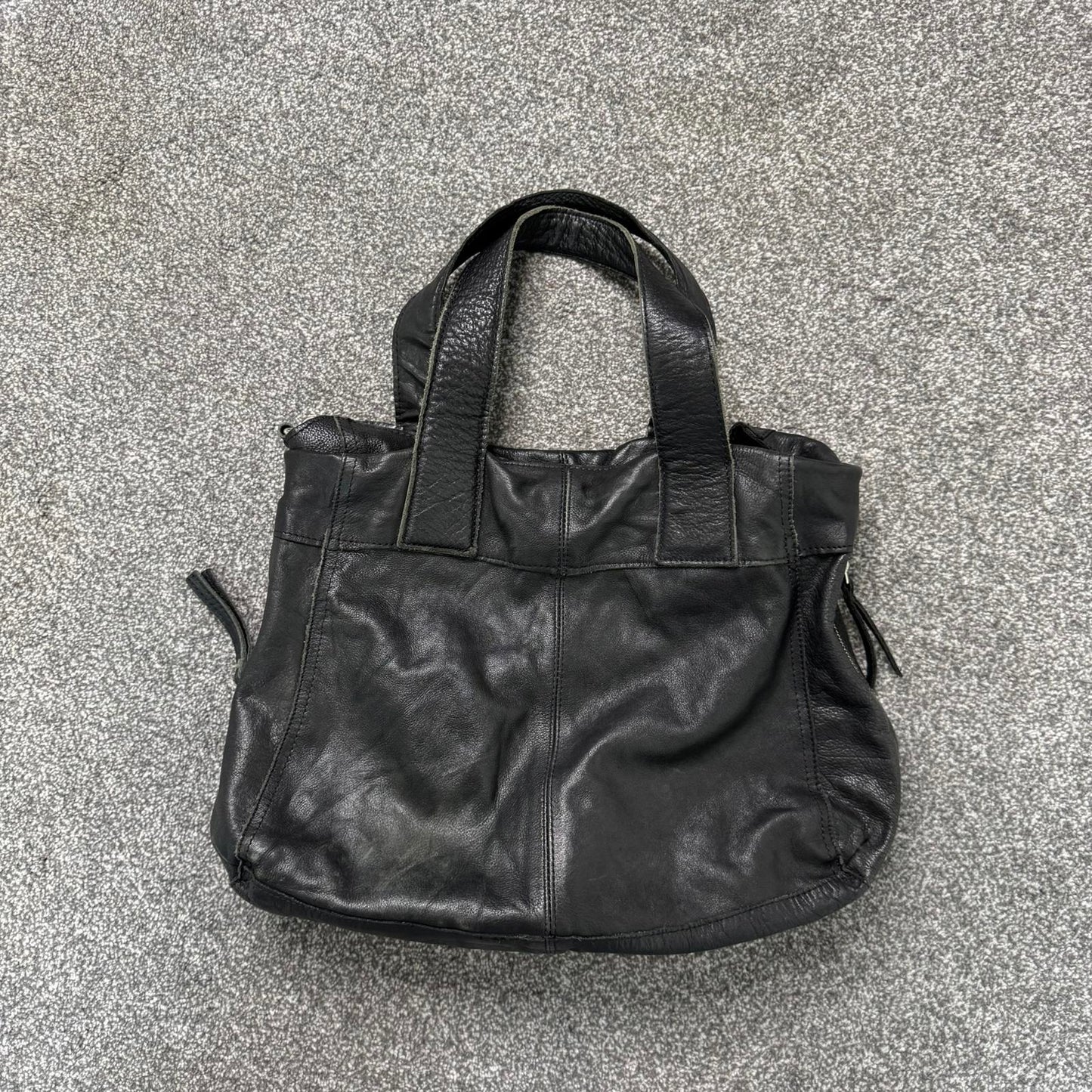 Genuine leather Topshop shoulder bag boho with strap zipper medium size