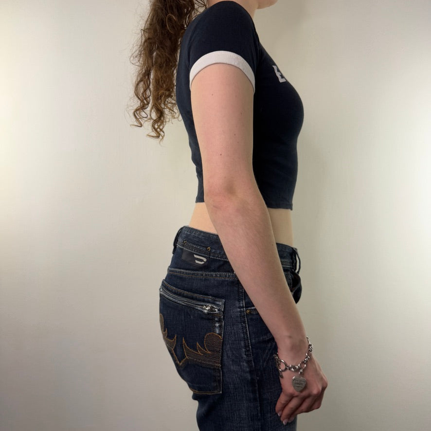 Y2K vintage England crop top