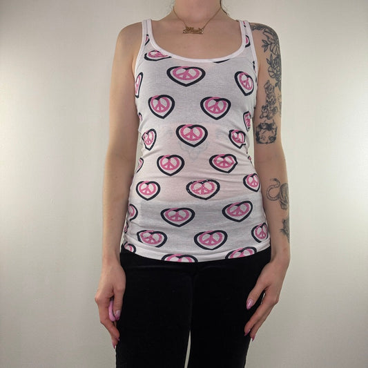 Victoria’s Secret PINK peace rhinestone tank top long line